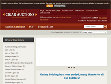Tablet Screenshot of onlinecigarauctions.com